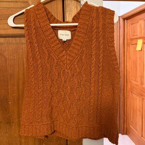 Orange/Rust Sweater Vest, size M